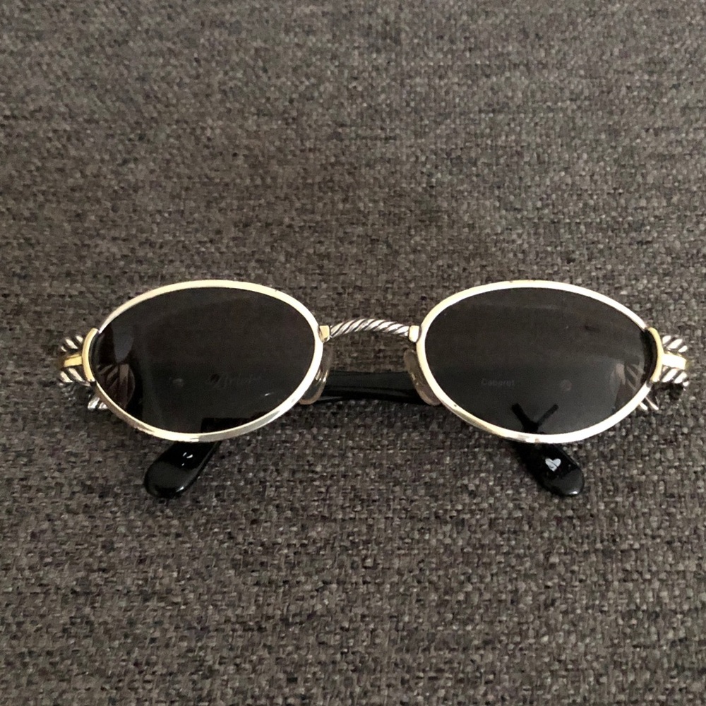 Brighton Vintage Cabaret Black and Silver with Gold accents Sunglasses